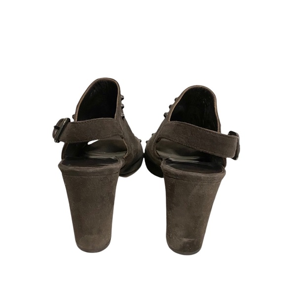 Stuart Weitzman suede studded accents sling back sandals size 9 #SW06989 - Picture 4 of 6